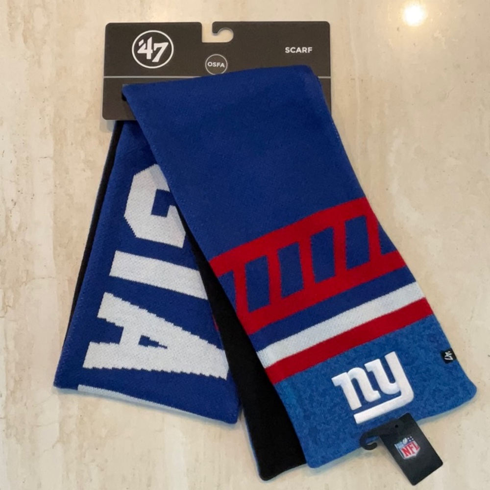 NY Giants Scarf Unisex Knit New York Logo NFL Winter NYNew